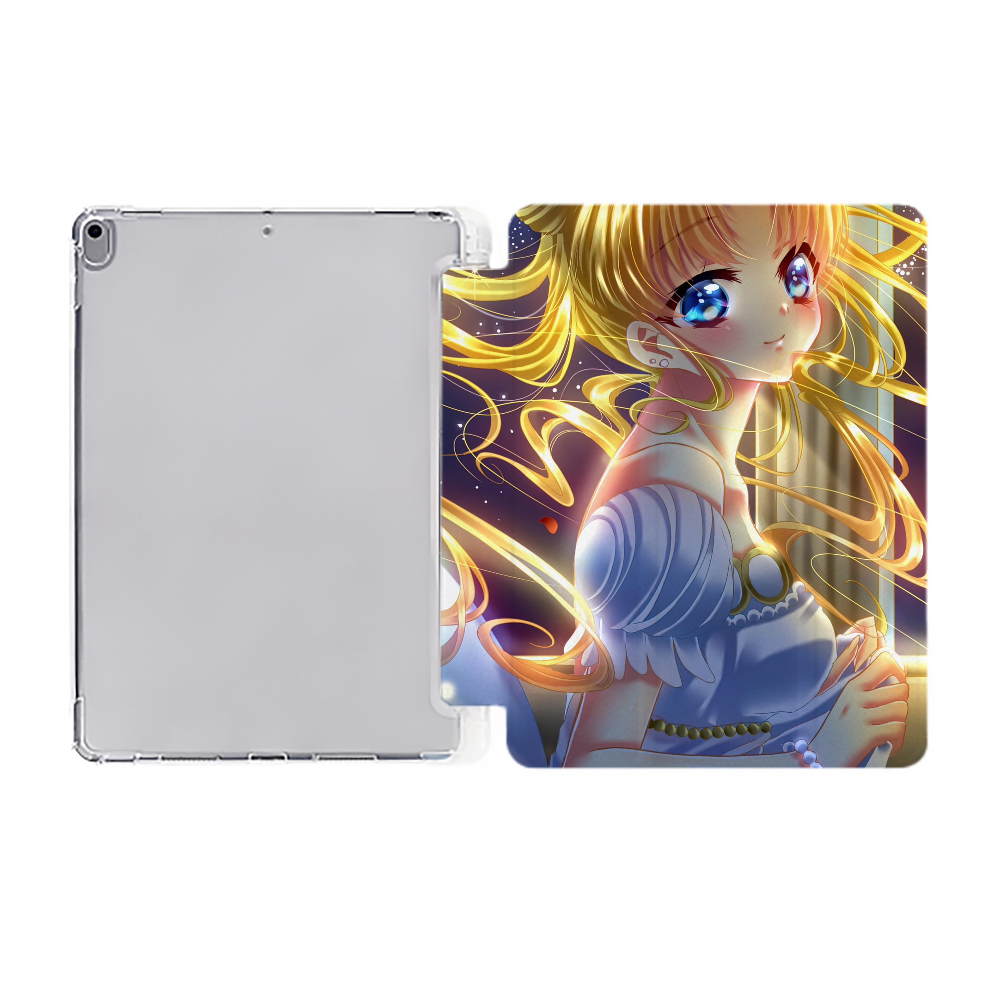 （画像用） 美少女戦士セーラームーン Sailor Moon IPad ケース ペン収納付き 三つ折りスタンド PUレザー×シリコン 対応機種9.5/10.5/10.9インチ